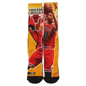FBF Originals Mens Chicago Bulls Joakim Noah Center Court Socks Yellow