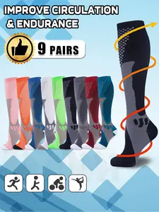 Unisex's Colorful Compression Socks, Athletic Running Socks, Sports Socks for Running, Nurses, Pregnant Women, Sports Socks for Improving Blood Circulation