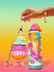 Alani Nu 6 x 8oz Can Sherbet Swirl Energy Drink Limited Edition Flavor US Origin Beverage