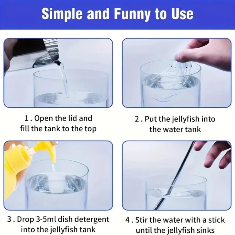 Yooma 1Pc Jellyfish Lamp USB Plug-in Colorful Color Changing ,Jellyfish Atmosphere Lamp Cross-border Night Light,Jellyfish Atmosphere Lamp Decor Colorful