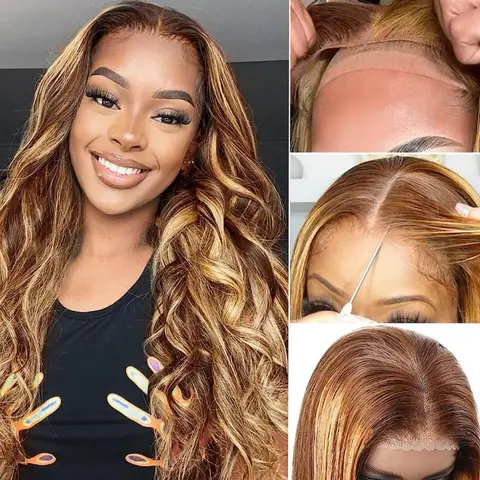 【Upgraded】Nadula Honey Blond Body Wave 7x5 Lace Human Hair Wig With Drawstring 180% Density Glueless Pre Cut Pre-Bleached Pre-Plucked Summervibes TikTokShopStockUp