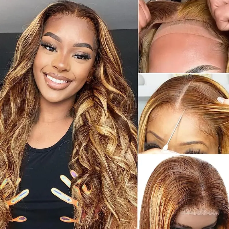 【Upgraded】Nadula Honey Blond Body Wave 7x5 Lace Human Hair Wig With Drawstring 180% Density Glueless Pre Cut Pre-Bleached Pre-Plucked Summervibes TikTokShopStockUp