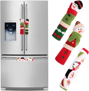 3 Pack Christmas Refrigerator Handle Covers, Ccute Kitchen Appliance Door Handle Cover, Appliance Handle Covers for Christmas Decorations