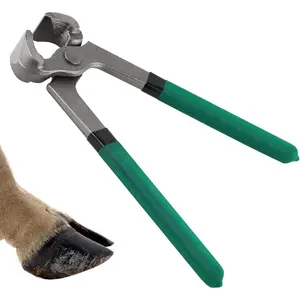 8" Carbon Steel Farrier Multi-Purpose Hoof Trimmers with Plastic Grips for Goats Cattle Sheeps Horses