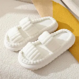 Fuzzy Warm Slippers for Women 2026,Minimalist Fluffy Home Slippers, Open Toe Bedroom Sandals for Gifts,Casual Soft Platform Pink Walking Shoes, Footwear Flipflop Flatform