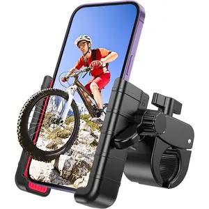 Suitable for Bicycle Phone Holder, [Camera Friendly] Motorcycle Phone Holder Suitable for Electric Scooters, Mountain Bikes, Off-Road Bikes, and Motorcycles - 360° Suitable for 4.5-7inch iPhone and Android smartphone rotation
