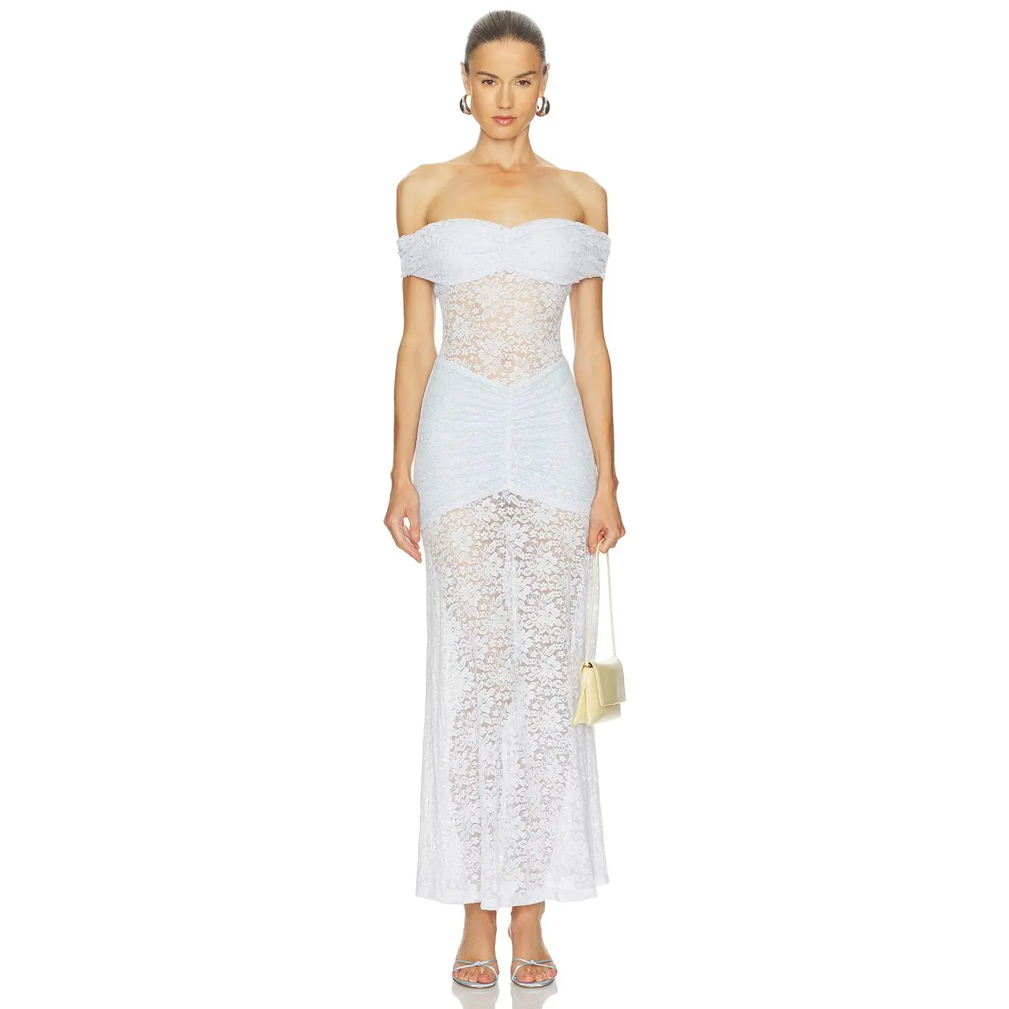 Runaway The Label Vaneya Lace Maxi Dress in Bluebell