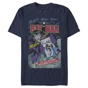 Men's Batman Joker Vintage Card T-Shirt