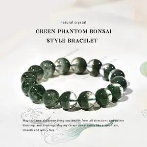 Natural Green Ghost Crystal Bracelet for Wealth Transfer, Collectibles, New Year's Day and Birthday Gifts