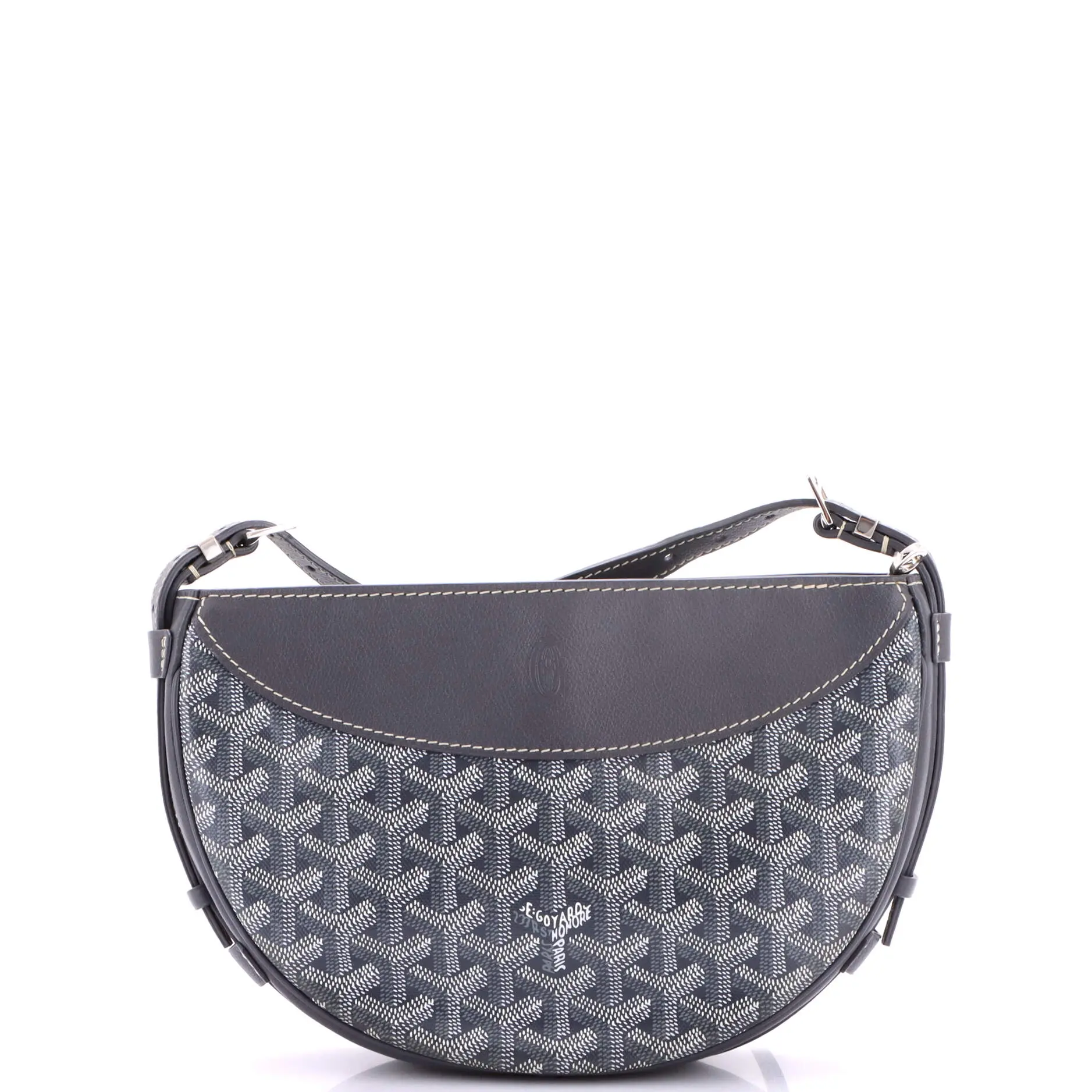 Pre-owned Goyard Canvas Coated Shoulder Bags Hirondelle Shoulder Bag Coated Canvas and Leather by Rebag