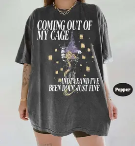 Retro Our Coming Out of My Cage And I've Been Doin' Just Fine Shirt, Tangled Lanterns Te, I Sat Alone In My Tower, Princess Aesthetic