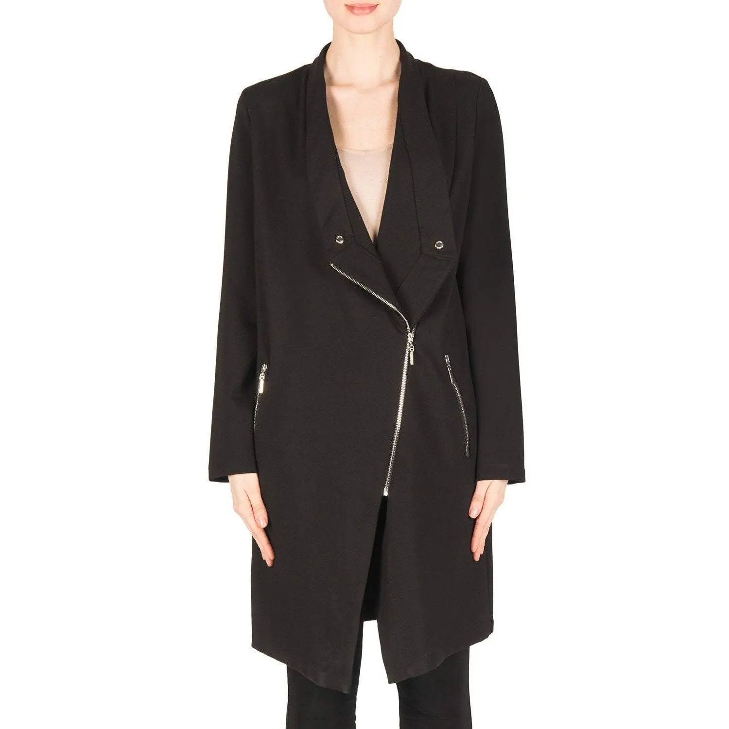 Joseph Ribkoff  Long Sleeves Long Zipper Jacket