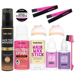 AGS Dolahair Lace Glue Kit - Complete Set with Lace Tint Mousse, Wig Installation & Melting Spray(Medium Brown)