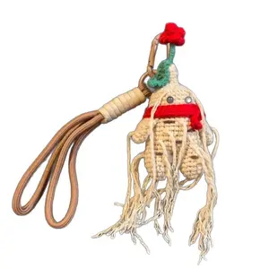 Ginseng doll hand-woven backpack keychain