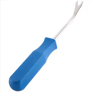 Car Door Interior Trim Clip Panel Upholstery Fastener Clip Remover Tool Screwdriver Nail Puller 4 Inch Blue