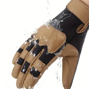 Men'S Lightweight Warm Fleece Gloves - Full-Finger Outdoor Sports Gloves with Thickened Warmth, Breathable Design, and Adjustable Cuffs for Winter Activities, Casual Style, Gloves for Cold Weather