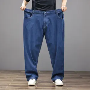 2XL-8XL Oversized Men’s Jeans High Stretch Soft Denim Trousers