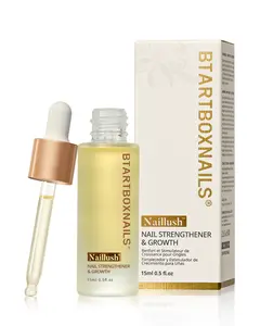 BTArtboxnails Naillush Nail Growth Oil - Nail Strengthener & Growth Repair Damaged Nails, Strengthen Weak & Thin Nails, Extra Strong Nail Growth Treatment, Long Lasting Nail Hardener, 15ml
