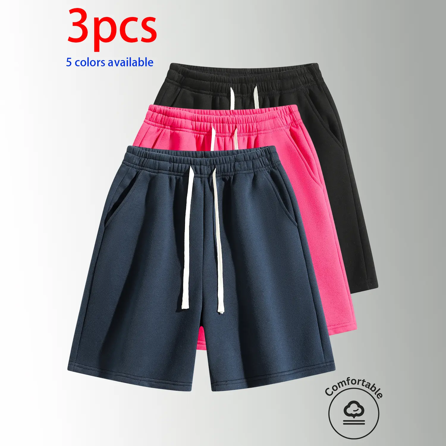 Navy blue + rose red + black