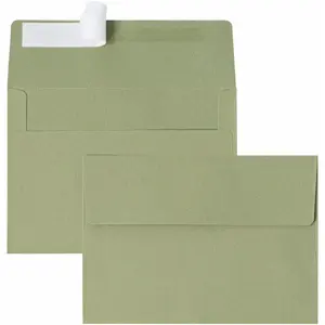 50 Pack Sage Green A4 4x6 Self Seal Printable Invitation Envelopes for Weddings Greeting Cards Photos Postcards Mailing Party