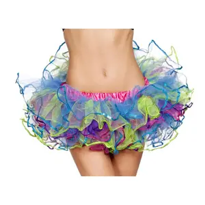 4556 - Rainbow with Sequin Trimmed Petticoat