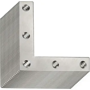 Flat L Bracket Right Angle Brackets 80mm x 80mm - Pack of 15