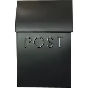 Mailboxes for Outside Wall Mount, 15 x 10 x 4 inches, Black Wall Mounted Mailbox and Newspaper Holder,  Mailbox for Door - The Milano Mailbox