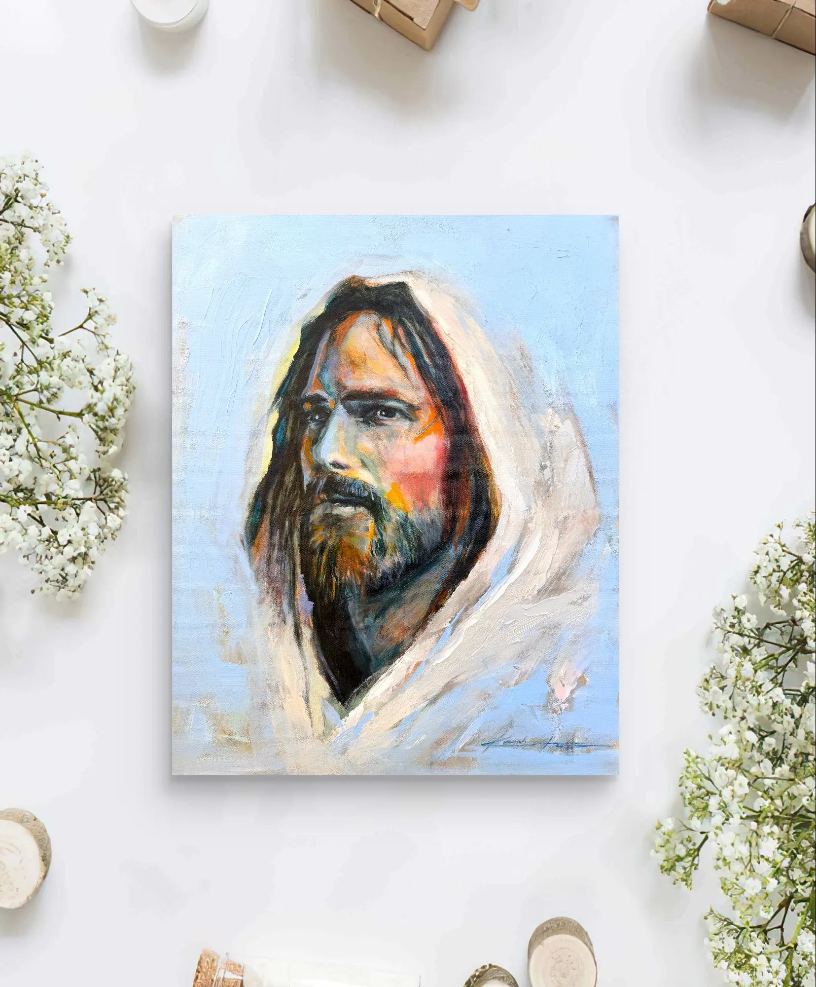 Giclée Print on Archival Paper – “The Color of Grace” – Vibrant Christian Fine Art Print of Jesus Christ