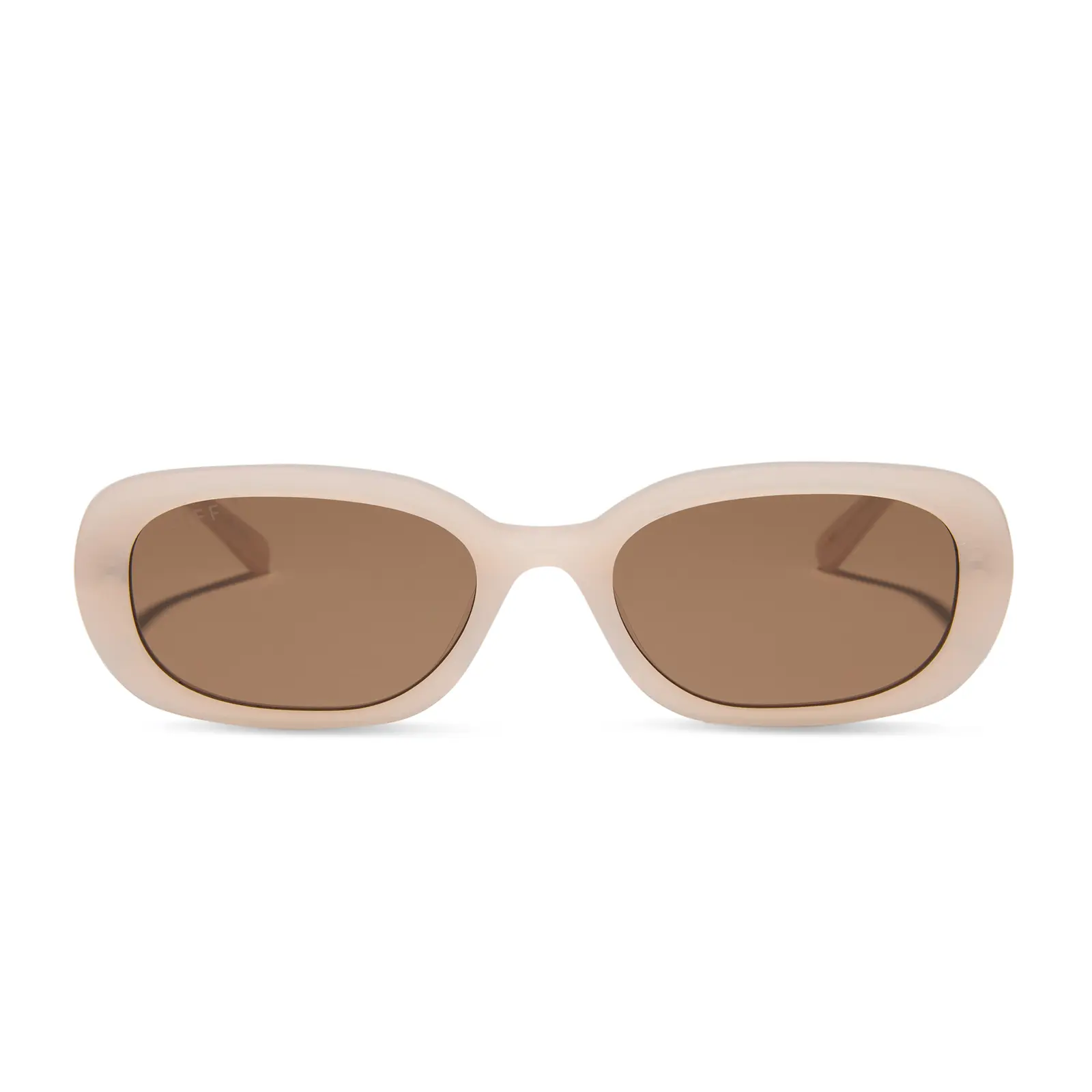 ASPYN OVARD COVE MILKY BLUSH + BROWN SUNGLASSES
