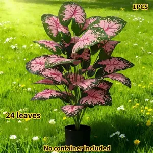 Large Peacock Palm Tree Artificial Plant Decor, UV Resistant, Includes 48 Leaves, Indoor Outdoor Decoration, Wedding Christmas Valentine, Decorative