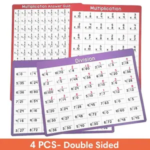 Reusable Double-Sided Whiteboard for Math Practice, Includes Addition, Subtraction, Multiplication, Division, Essential Math Kit and Speed Calculation Cards