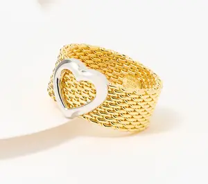 David Markstein Couture Mesh Heart Ring