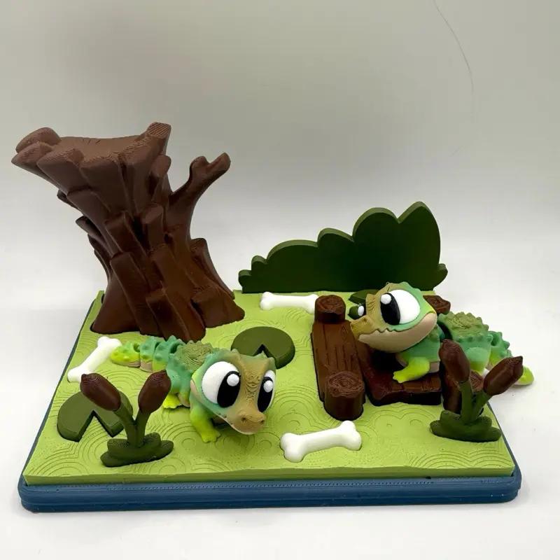 Gator Swamp Play Set - Includes 2 Alligator Figurines