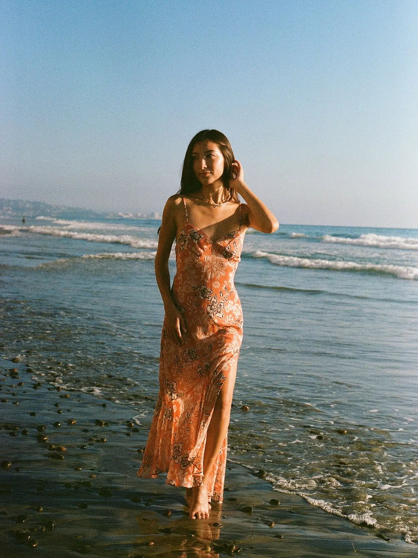 Peachy Lemonade Midi Dress