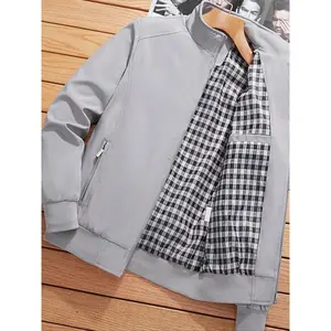 Men's Stand Collar Jacket, Stylish Lightweight Outerwear for Casual & Formal Occasions, Perfect for All Seasons