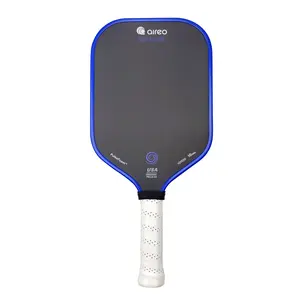 AIREO New Release Cyclone Elongated 16MM Pickleball Paddle 7.6oz Dark Blue UPA-A & USAP Approved T700 RAW Carbon Fiber Pro-Level Performance PulseFoam Core