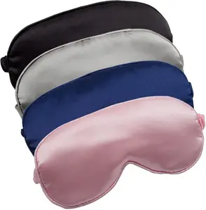 Sleep Masks 4 Pack Silky Eye Cover Soft Satin Elastic Strap Night Eye Shade for Women Men