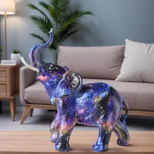 Colorful Art Elephant Statue, Colorful Elephant Resin Decoration Elephant Animal Home Kitchen Wine Cabinet TV Cabinet Decoration Creative Office Art Personality Light Luxury Decoration Gift Decorative
