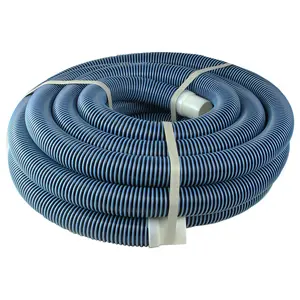 35' x 1.5" Blue Spiral-Wound Swimming Pool Vacuum Hose