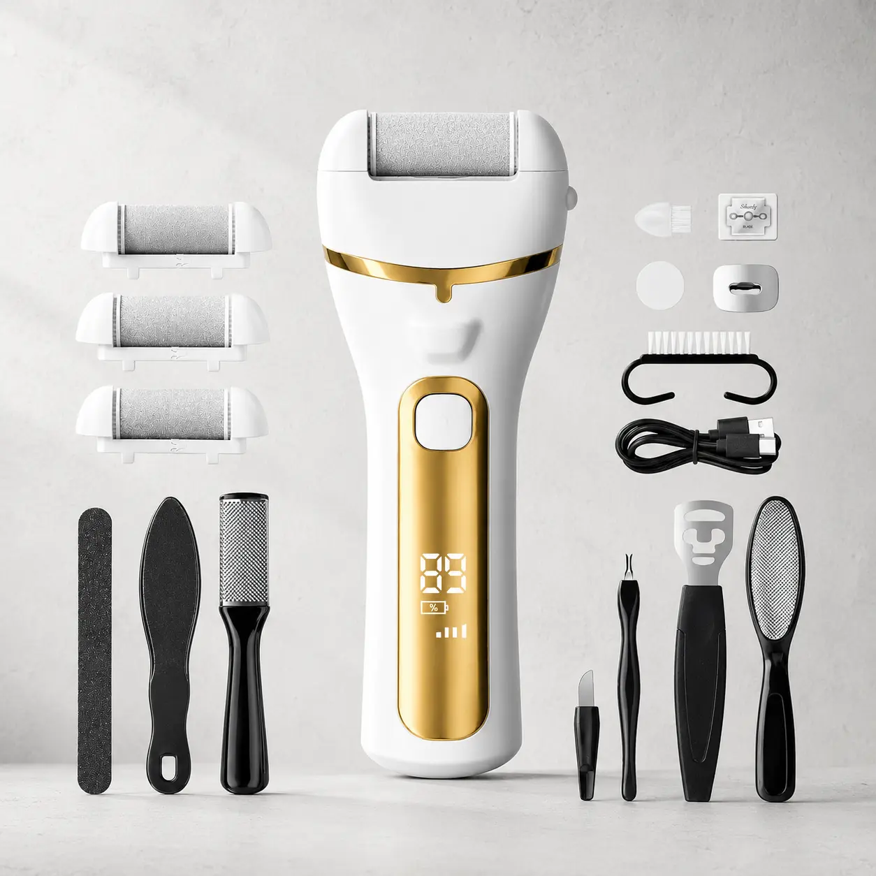 Electric Callus Removers for Feet,PortableElectronic Foot File  Tools,WaterproofFoot Scrubber File,Removes Dry Skin forSmoother Feet,MirrorZone. pedicure