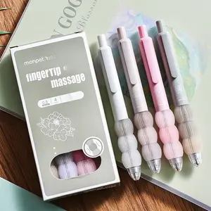 4pcs Morandi Design Gel Aesthetic Pens Quick-Dry Ink, Student Exam Writing Supplies Gift Box, Office & School Stationery Essentials