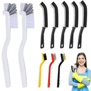 Crevice Cleaning Brush Set, 10pcs/set Hard Bristle Cleaning Brush Set, Kitchen Cleaning Brush, Bathroom Cleaning Tool, Household Cleaning Supplies, Drain Cleaning Tool