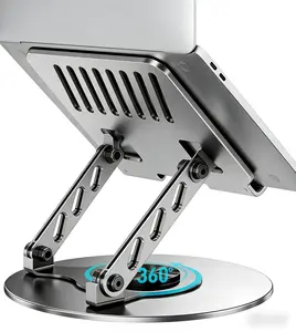 360° Rotatable All-Metal Laptop Riser Ergonomic Foldable Adjustable Desk Laptop Stand Compatible with MacBook Dell HP Notebook