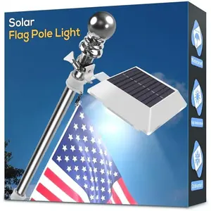 Solar Flag Pole Light, Bright White 6000k Flagpole Light Upgrade Solar  for 5ft 6ft Flag Pole, Outdoor Dusk to Dawn Led Solar Lights,Outside House Garden Yard  Flags Decor
