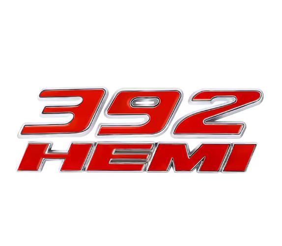 392 HEMI Engine Badge 6.4L Dodge V8 Muscle Car Accessory for Charger Durango 300 Challenger Mods Adhesive Emblem Easy Install
