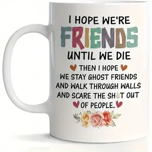 Friendship funny coffee mug gift for best friend, soul sister, girlfriend, funny mug gift for friend birthday, Christmas, graduation gift, 11 oz ceramic mug，or Valentine's Day gift