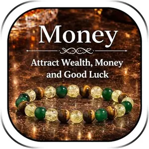8mm Natural Tiger Eye Stone Bracelet - Adjustable String Healing Crystal Beaded Bangle for Men, Wealth & Success Symbol, Anxiety Relief & Chakra Balancing, Ideal Gift for Birthdays