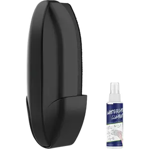 Replaceable Dry Erase Eraser, Double-Sided Whiteboard Eraser with  Holder, Precision-Point Glass Board Wiper for Classroom,  and Office (Whiteboard Cleaner Included), Black