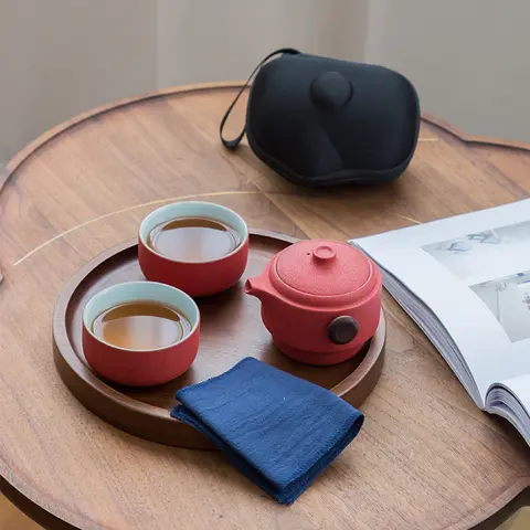 Two-Cup Travel Teapot Set