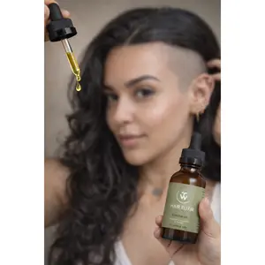 Thaniaaguirre Hair Growth Elixir - 1 fl oz Haircare Treatment with Niacinamide, Lecithin, Ginseng, Rosemary, Vitamins, Natural Oils (Seed, Coconut, Jasmine Leaf, Tea Tree, Lavender) for Scalp Care & Hair Growth, Gentle Application, Hydrating, Vitamin Scal